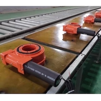 Pequeño excavador Hydraulic Slew Drive de 0,1 grados sola AXIS impulsión de la matanza del contragolpe 61Kg